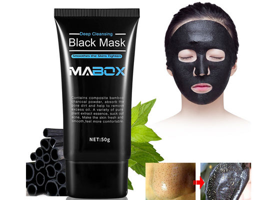 Maschera nera di Cleasing della pianta dell'estratto dell'essenza del bambù del carbone del fango puro naturale del mare profondo per cura di pelle fresca e regolare